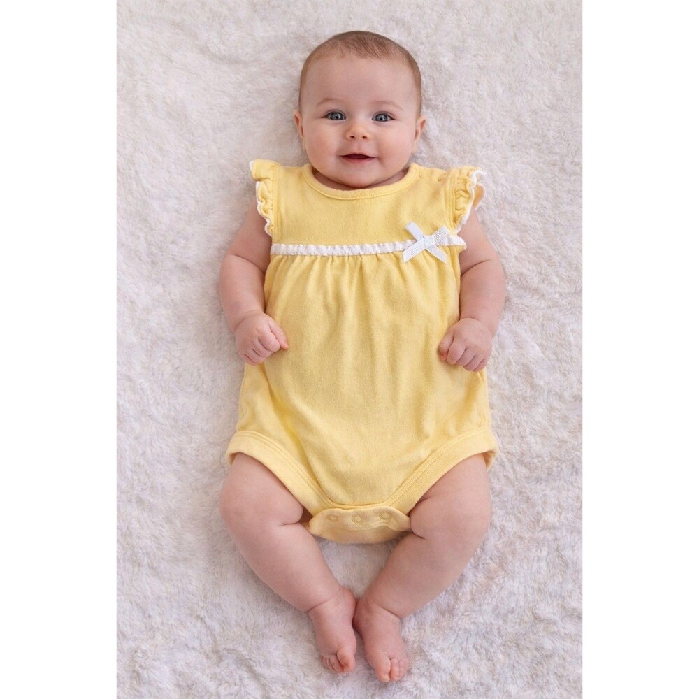 romper 3 To 6 month Garanimals sleeveless Yellow short infant Baby Girls